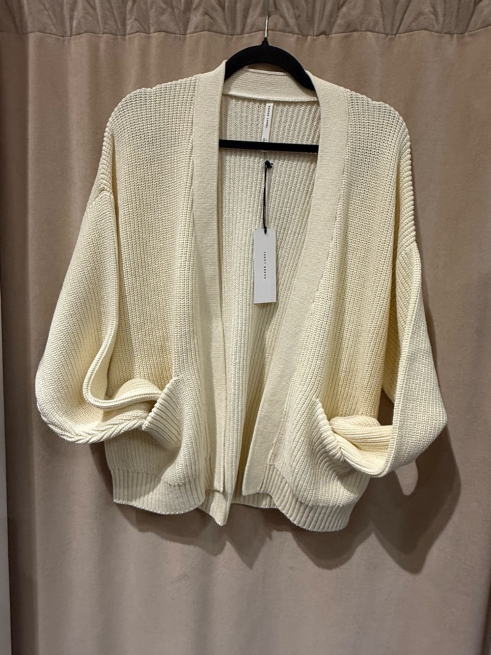 Paper Label Mali Cardigan in Butter Yellow - Picture 3 of 5